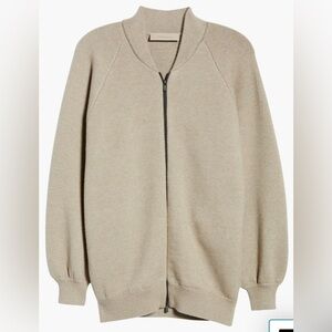 Fear of God Essentials Zip-Up Cardigan XXL dark oatmeal